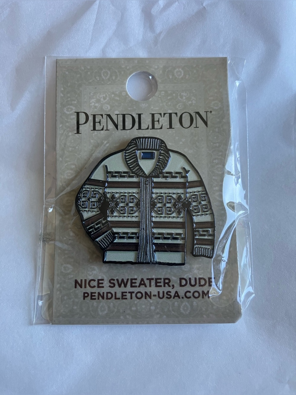 Pendleton Big Lebowski sweater pin